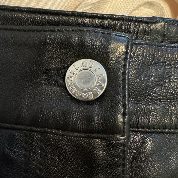 Helmut Lang Black Leather 5-Pocket Mini Skirt - Picture 9 of 14